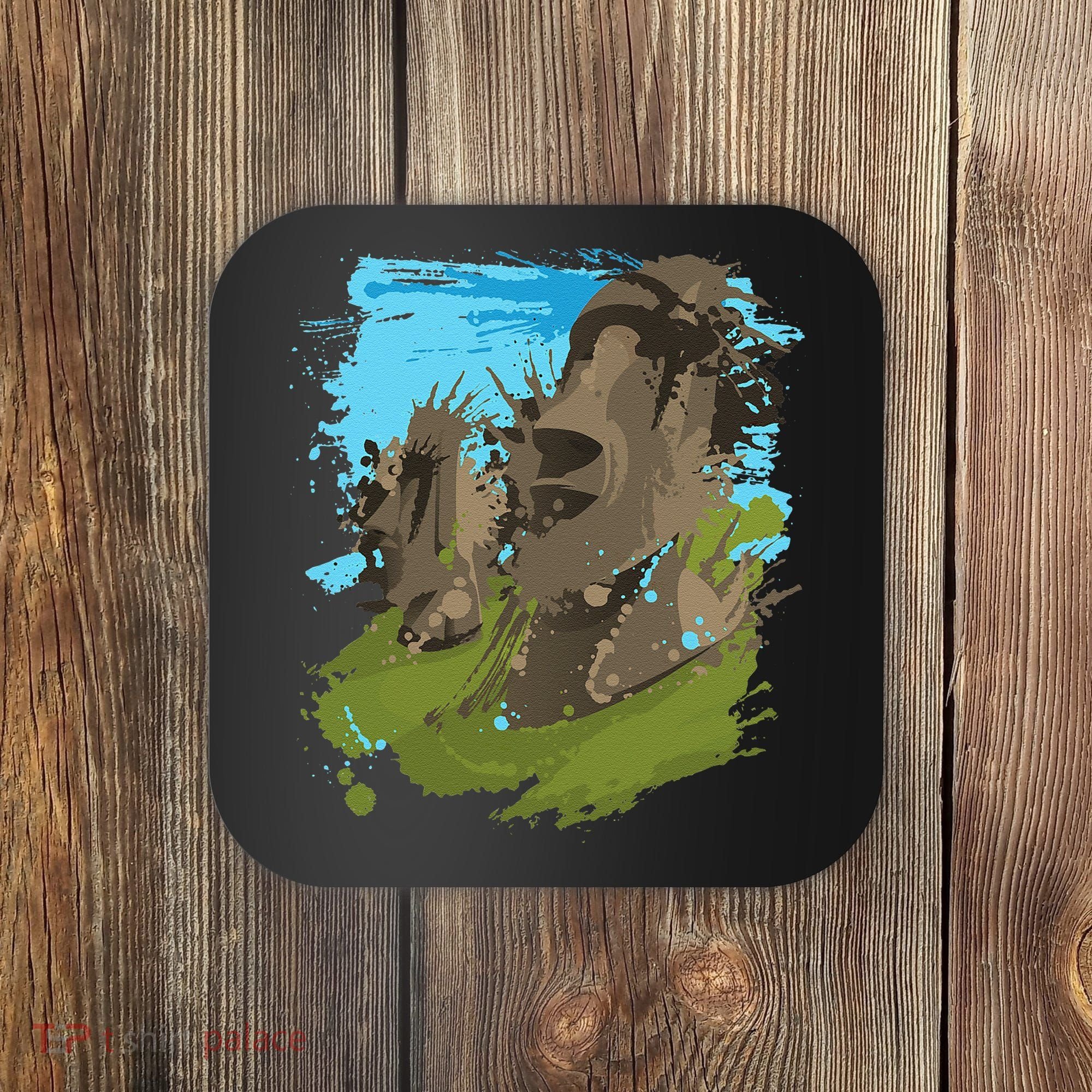 Polynesian, Moai Statue Easter Island By Zany Brainy Coaster