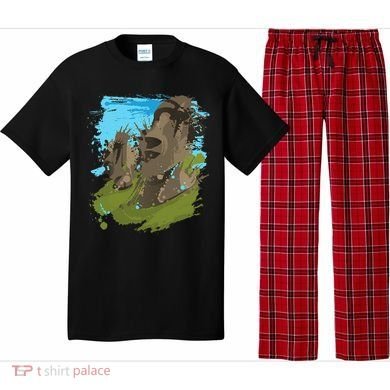 Polynesian, Moai Statue Easter Island By Zany Brainy Pajama Set