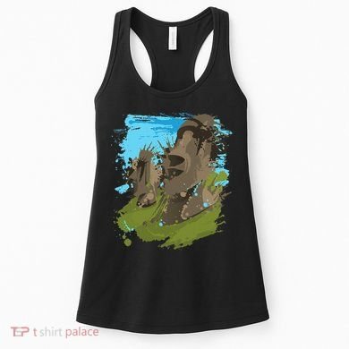 Polynesian, Moai Statue Easter Island By Zany Brainy Women's Tank Top