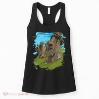 Polynesian, Moai Statue Easter Island By Zany Brainy Women's Tank Top thumb 0