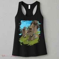 Polynesian, Moai Statue Easter Island By Zany Brainy Women's Tank Top thumb 3
