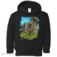 Polynesian, Moai Statue Easter Island By Zany Brainy Toddler Hoodie thumb 0