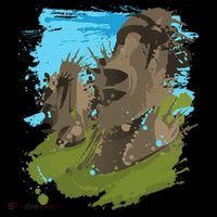 Polynesian, Moai Statue Easter Island By Zany Brainy Toddler Hoodie thumb 2
