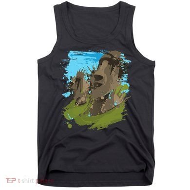 Polynesian, Moai Statue Easter Island By Zany Brainy Tank Top