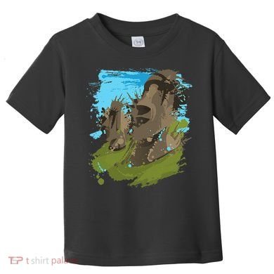 Polynesian, Moai Statue Easter Island By Zany Brainy Toddler T-Shirt