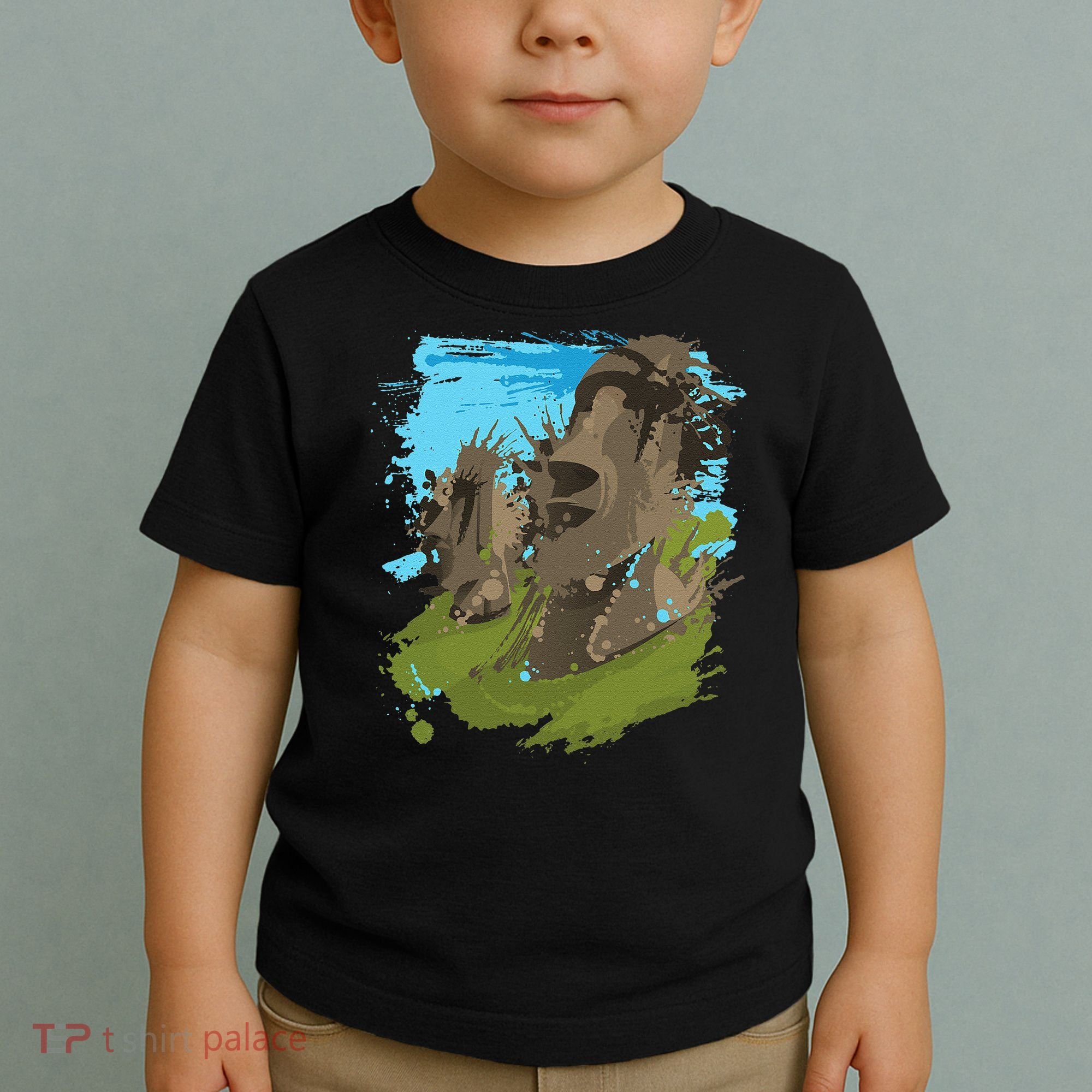 Polynesian, Moai Statue Easter Island By Zany Brainy Toddler T-Shirt