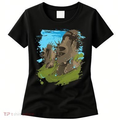 Polynesian, Moai Statue Easter Island By Zany Brainy Women's T-Shirt