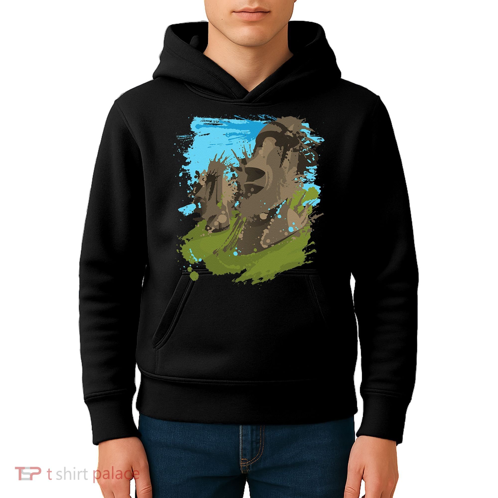 Polynesian, Moai Statue Easter Island By Zany Brainy Kids Hoodie