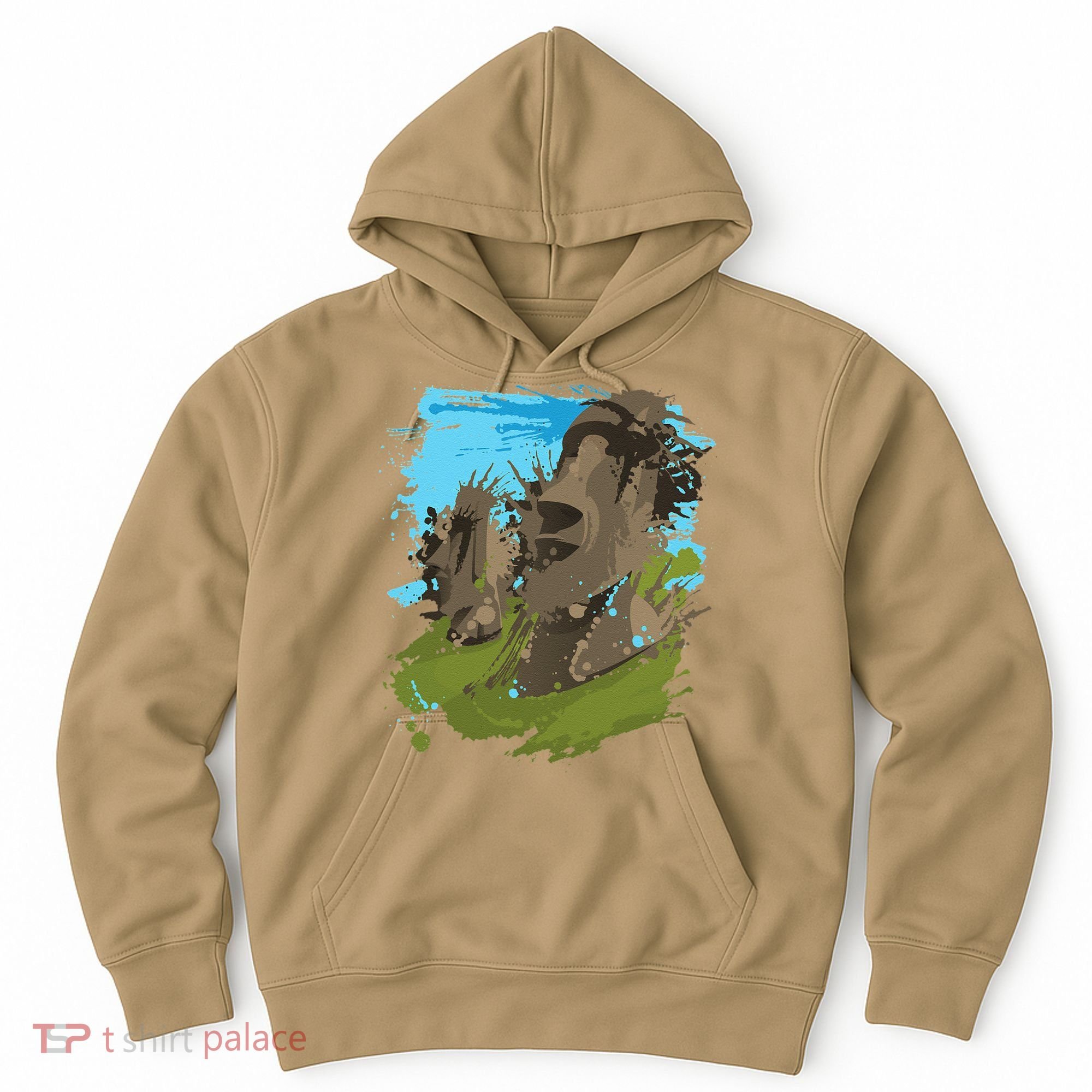Polynesian, Moai Statue Easter Island By Zany Brainy Hoodie
