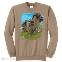 Polynesian, Moai Statue Easter Island By Zany Brainy Sweatshirt thumb 0