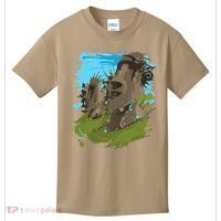 Polynesian, Moai Statue Easter Island By Zany Brainy Kids T-Shirt thumb 0
