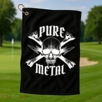 Pure Metal Skull Bone Golf Towel thumb 1