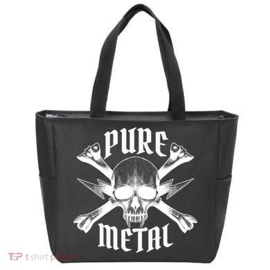 Pure Metal Skull Bone Tote Bag