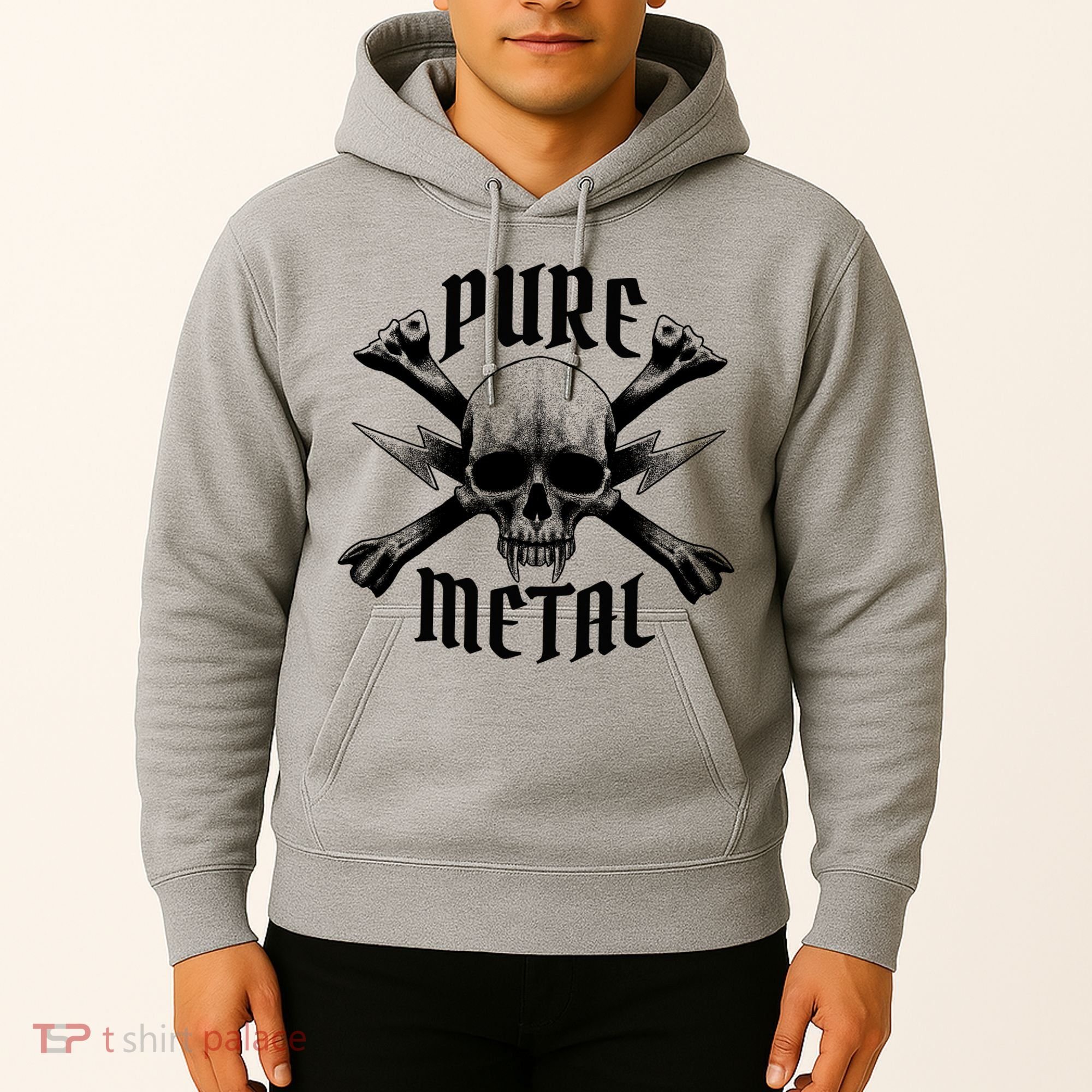 Pure Metal Skull Bone Hoodie