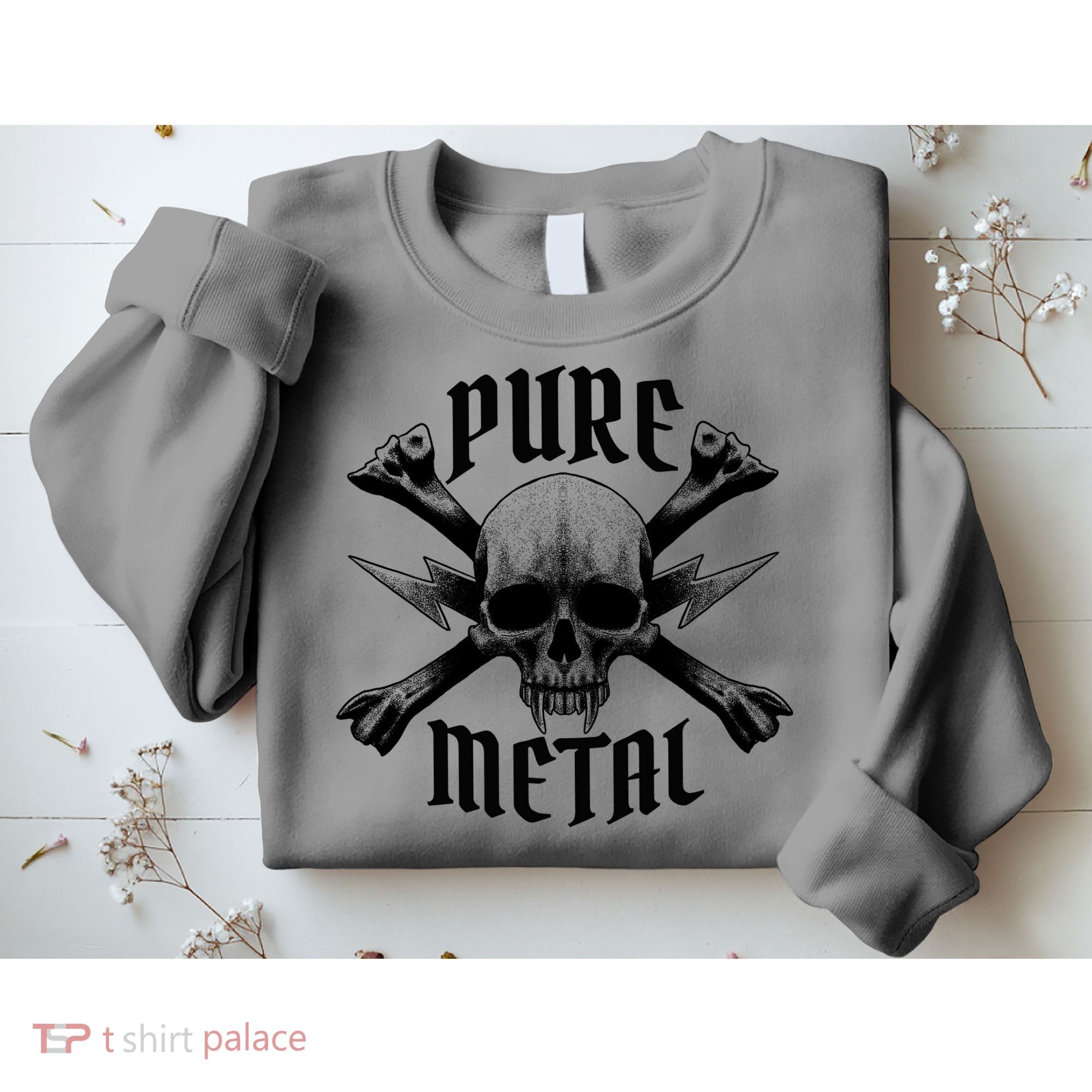 Pure Metal Skull Bone Sweatshirt