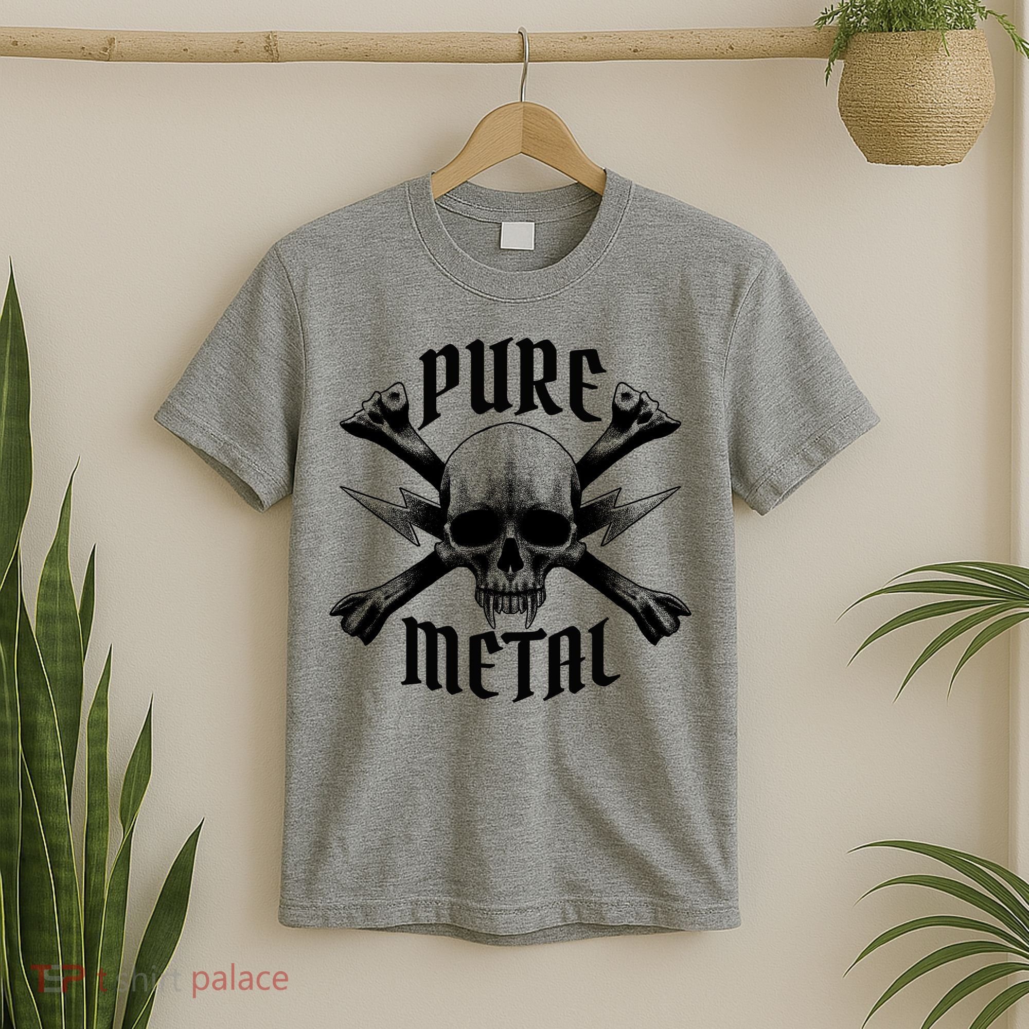 Pure Metal Skull Bone T-Shirt