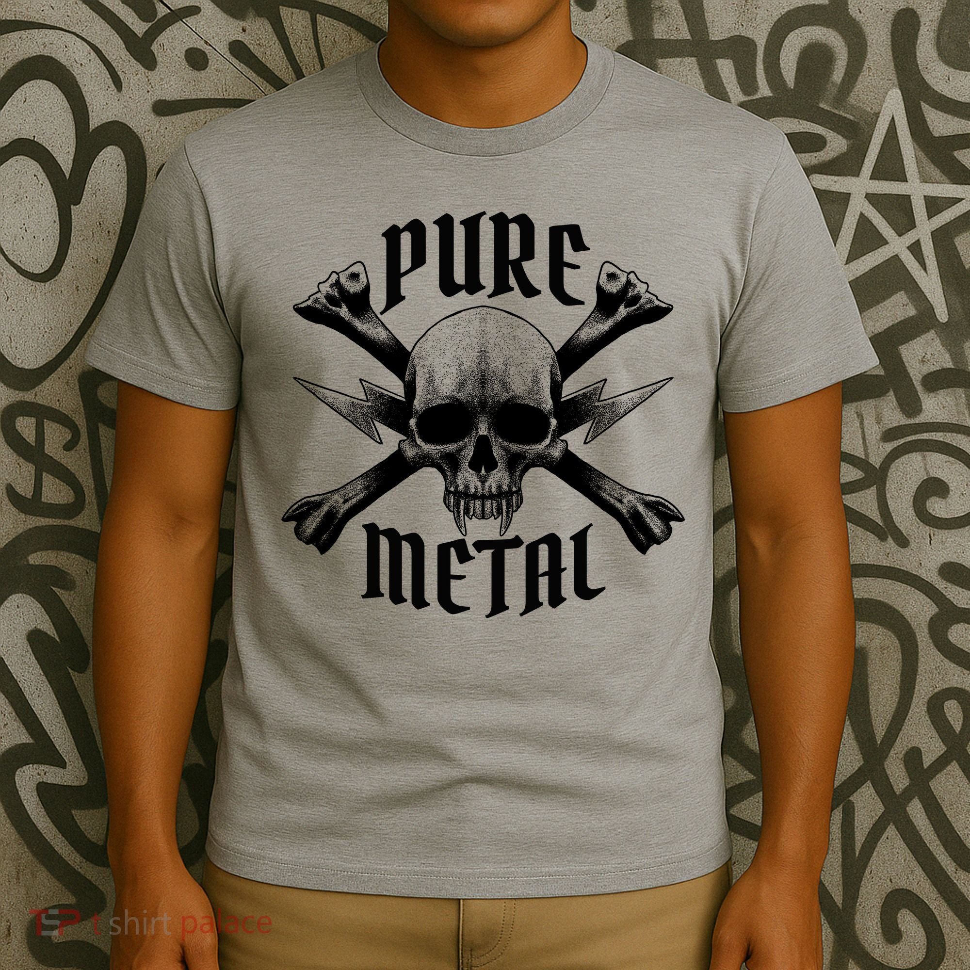 Pure Metal Skull Bone T-Shirt