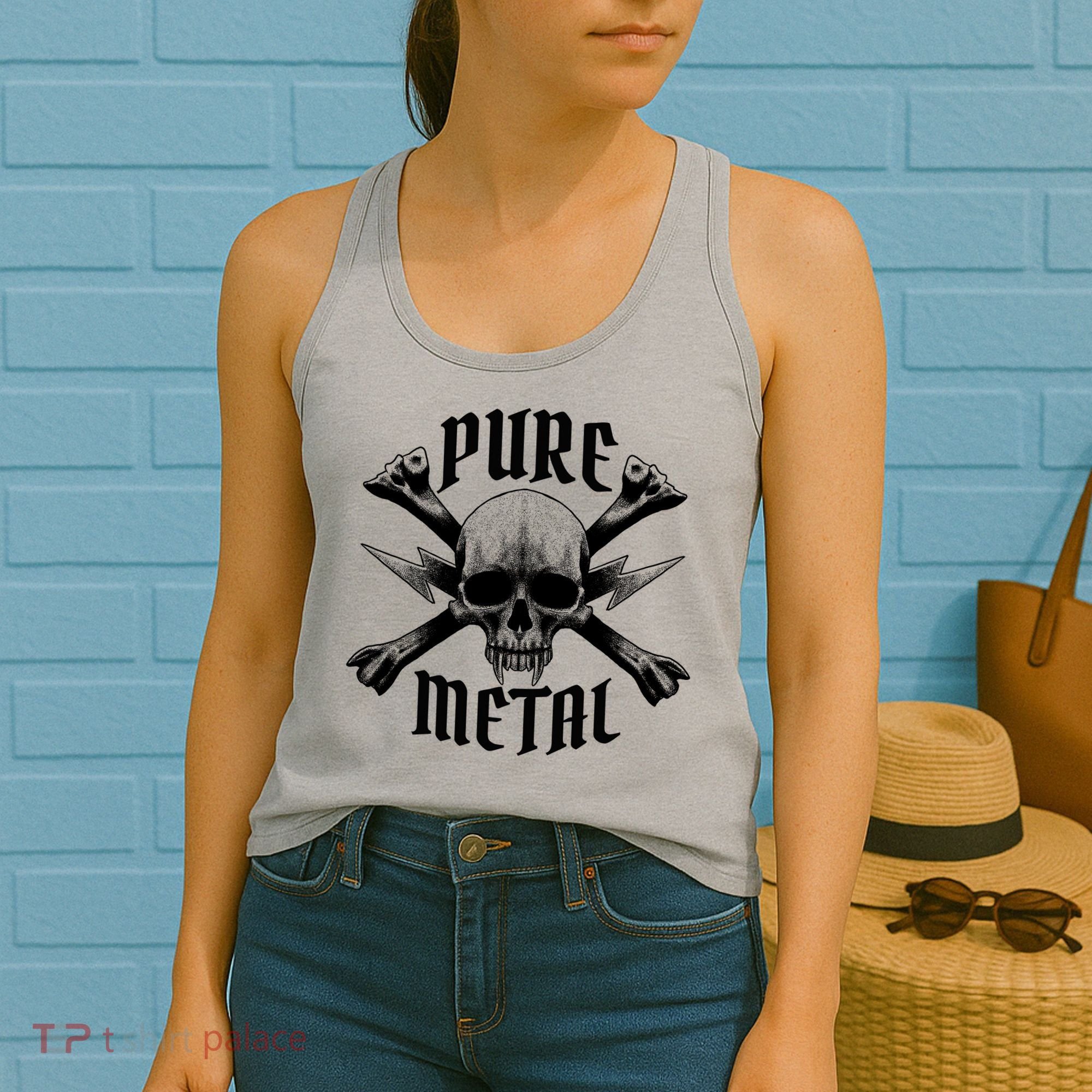 Pure Metal Skull Bone Women's Tank Top