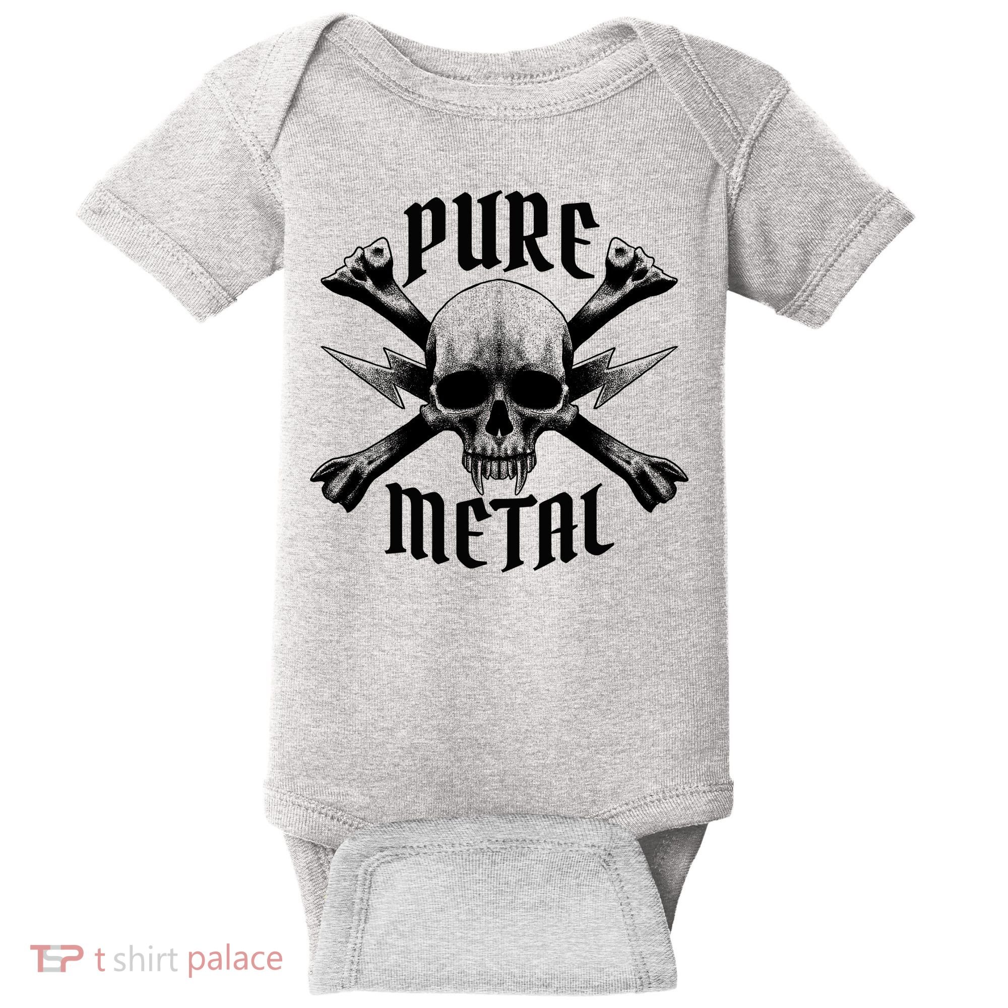 Pure Metal Skull Bone Baby Bodysuit