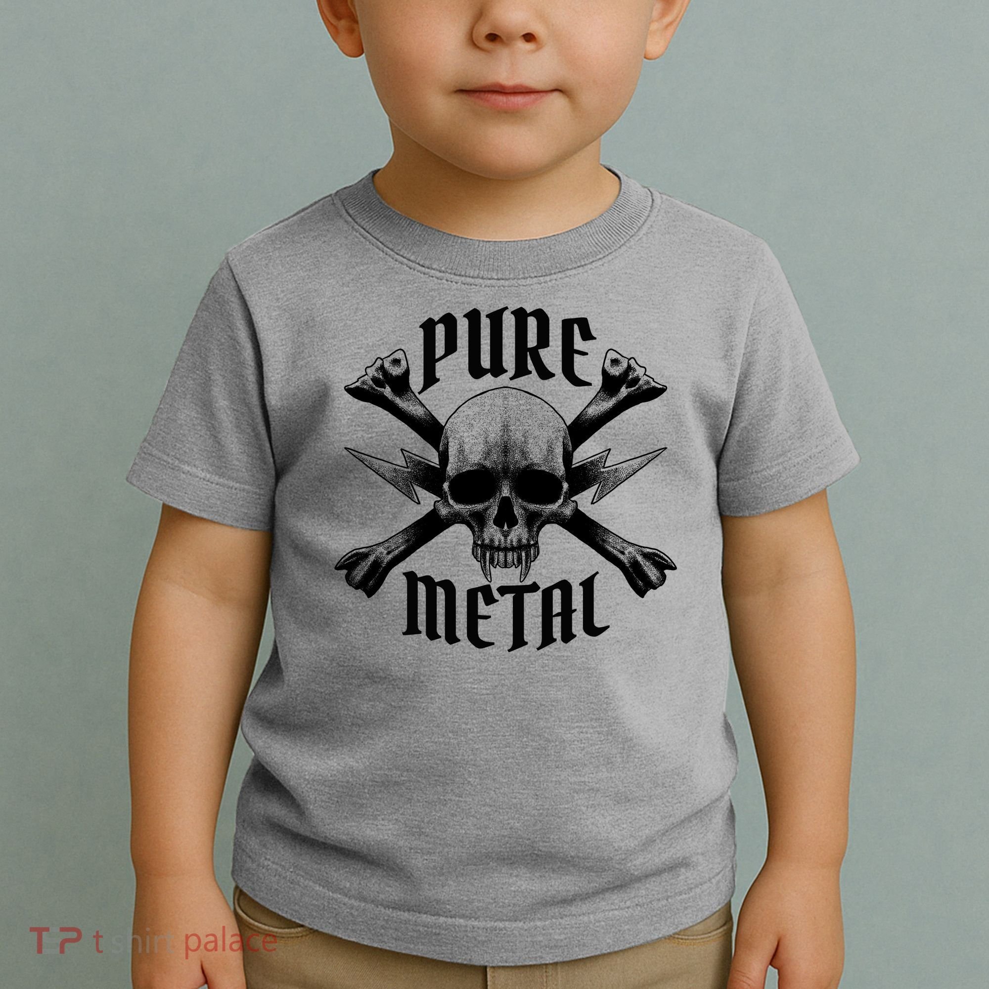 Pure Metal Skull Bone Toddler T-Shirt