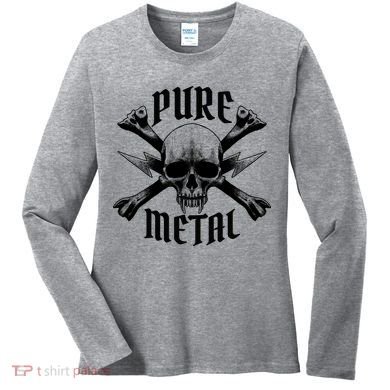 Pure Metal Skull Bone Women's Long Sleeve Shirt