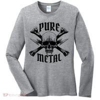Pure Metal Skull Bone Women's Long Sleeve Shirt thumb 0