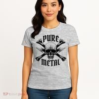 Pure Metal Skull Bone Women's T-Shirt thumb 4