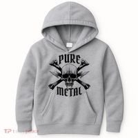 Pure Metal Skull Bone Kids Hoodie thumb 0