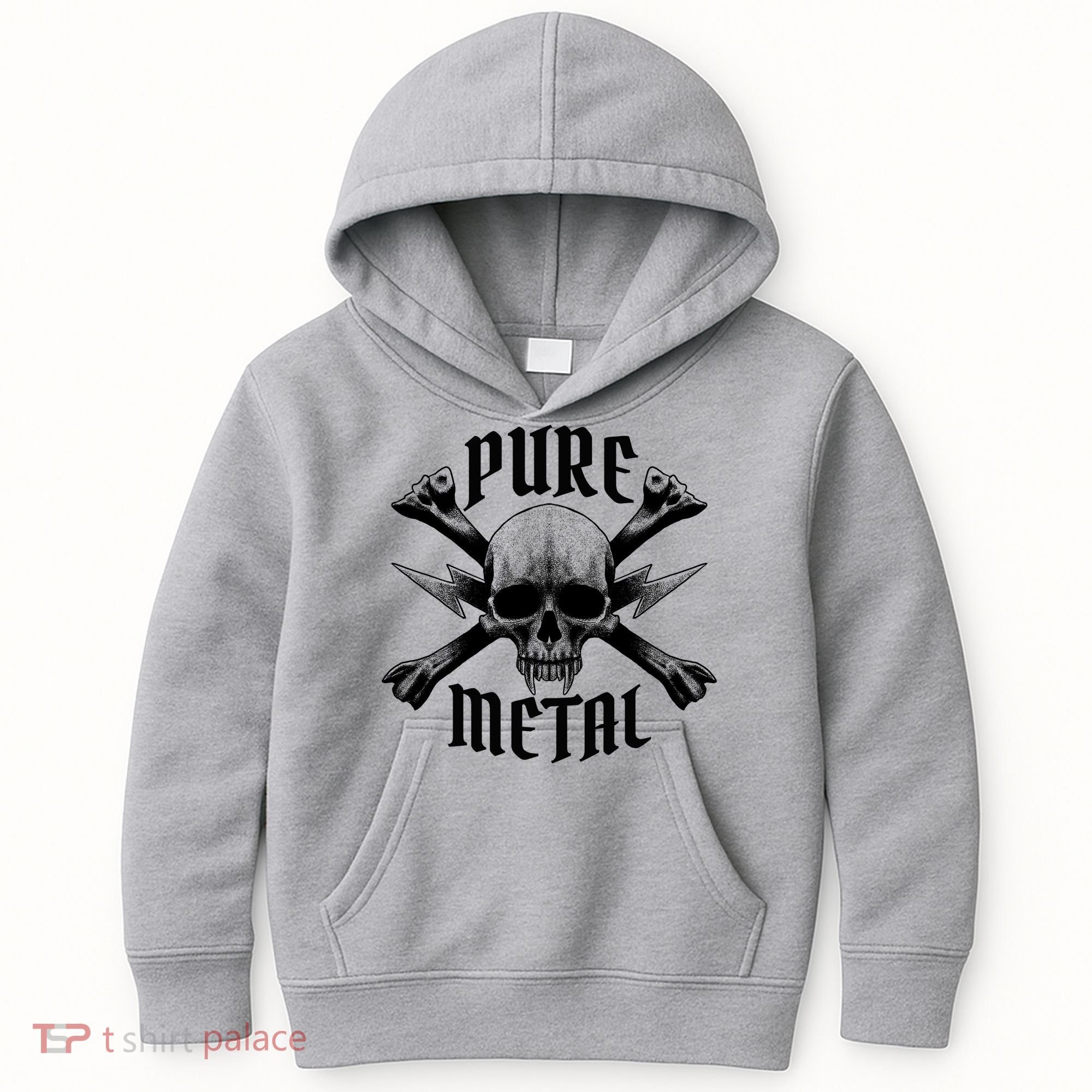 Pure Metal Skull Bone Kids Hoodie