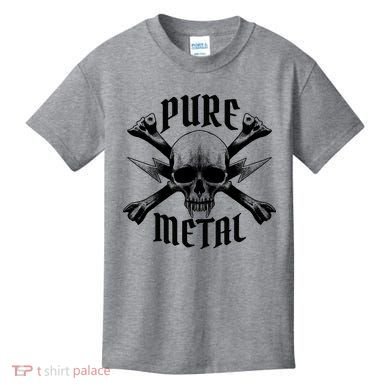 Pure Metal Skull Bone Kids T-Shirt