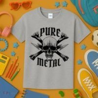Pure Metal Skull Bone Kids T-Shirt thumb 3