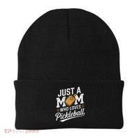 Pickleball Mom Sports Lover Paddle Mother Mama Beanie thumb 0