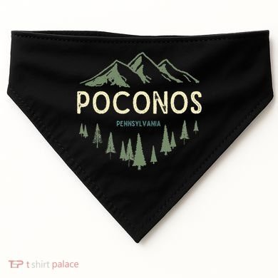 Pocono Mountains Souvenir Poconos Pennsylvania USA-Made Doggie Bandana