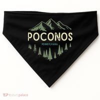 Pocono Mountains Souvenir Poconos Pennsylvania USA-Made Doggie Bandana thumb 0