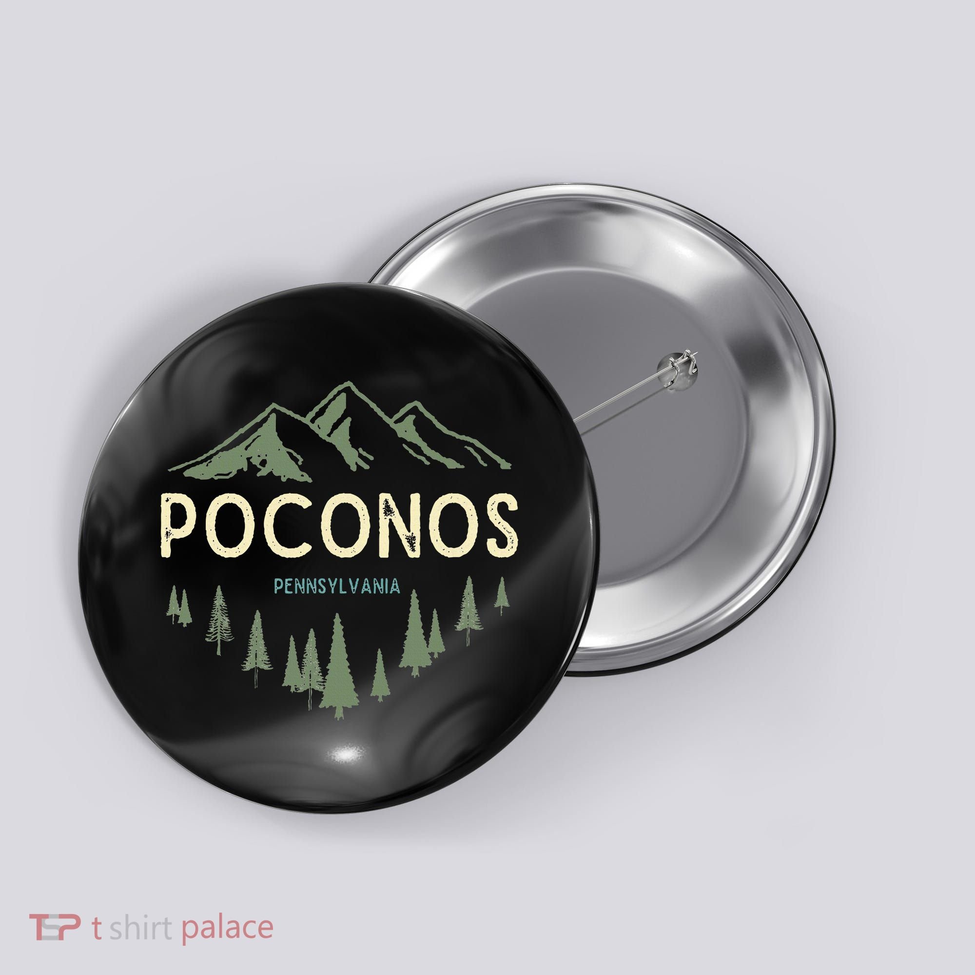 Pocono Mountains Souvenir Poconos Pennsylvania Button
