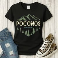 Pocono Mountains Souvenir Poconos Pennsylvania Women's T-Shirt thumb 3