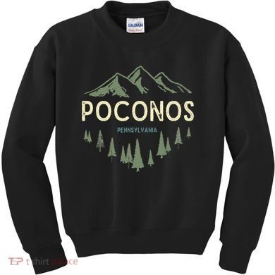 Pocono Mountains Souvenir Poconos Pennsylvania Kids Sweatshirt