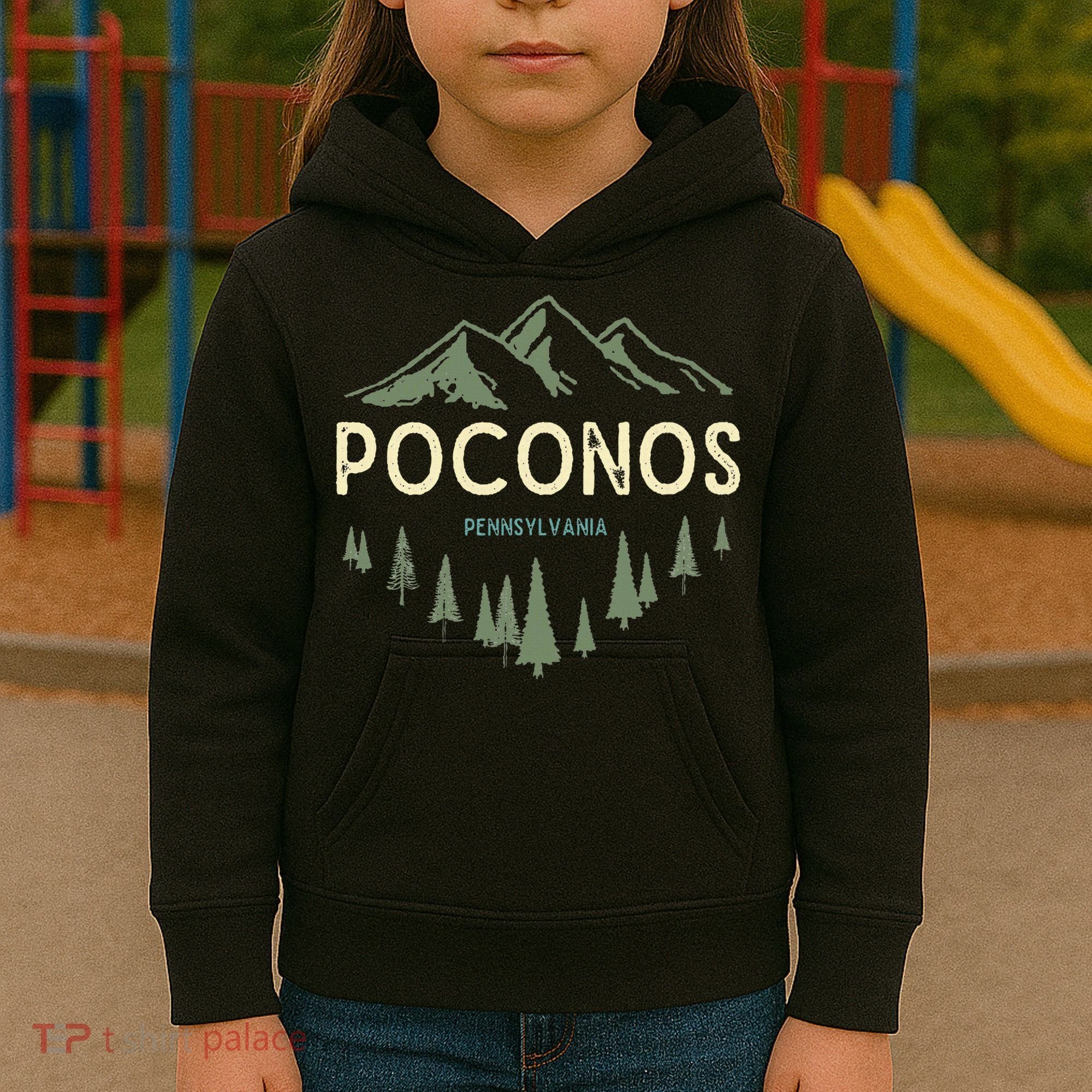 Pocono Mountains Souvenir Poconos Pennsylvania Kids Hoodie