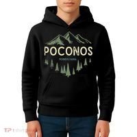 Pocono Mountains Souvenir Poconos Pennsylvania Kids Hoodie thumb 4