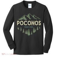 Pocono Mountains Souvenir Poconos Pennsylvania Kids Long Sleeve Shirt thumb 0