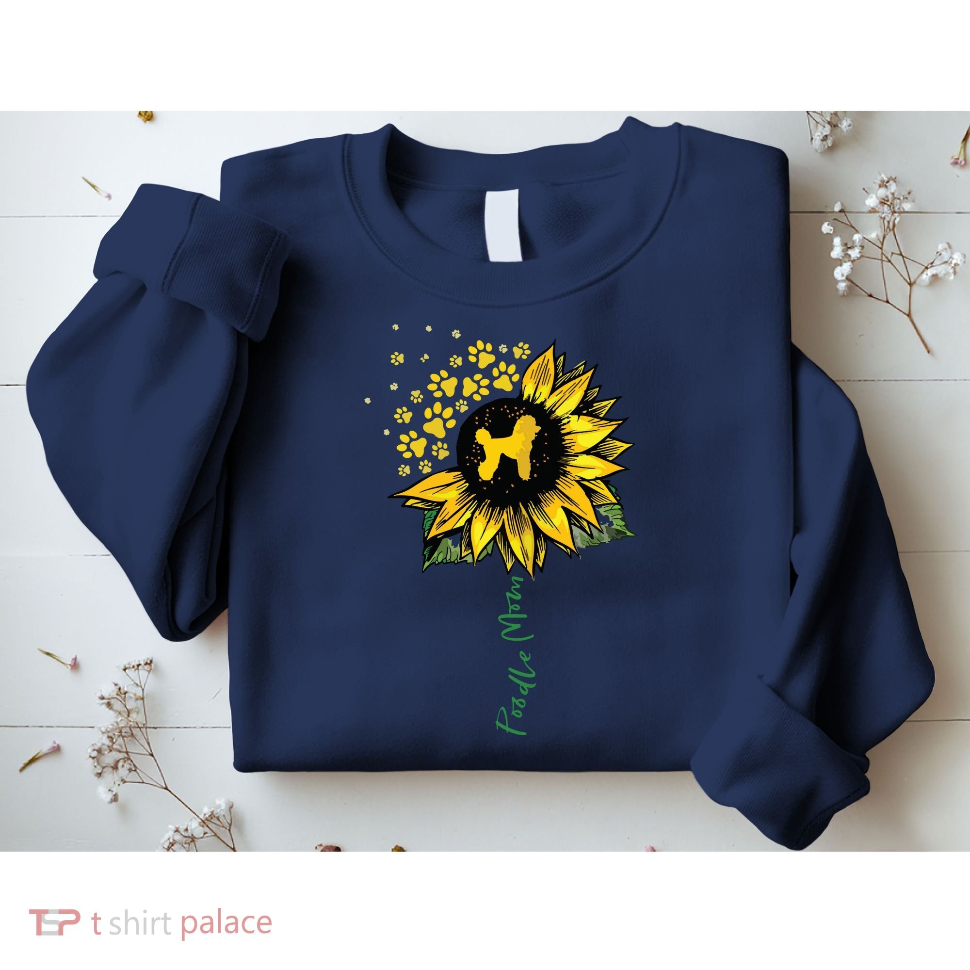 Poodle Mom Sunflower Poodle Lover Gifts Dog Mom Mama Sweatshirt