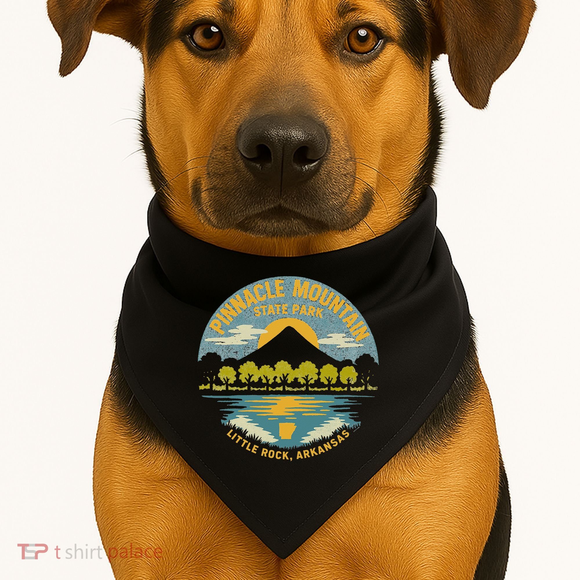 Pinnacle Mountain State Park Little Rock Arkansas USA-Made Doggie Bandana