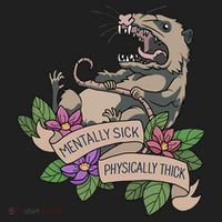 Possum Mentally Sick Physically Thick Hat thumb 2