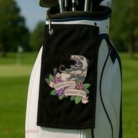 Possum Mentally Sick Physically Thick Golf Towel thumb 2