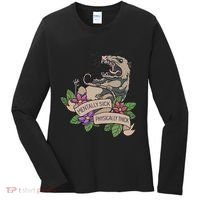 Possum Mentally Sick Physically Thick Women's Long Sleeve Shirt thumb 0