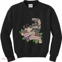 Possum Mentally Sick Physically Thick Kids Sweatshirt thumb 0