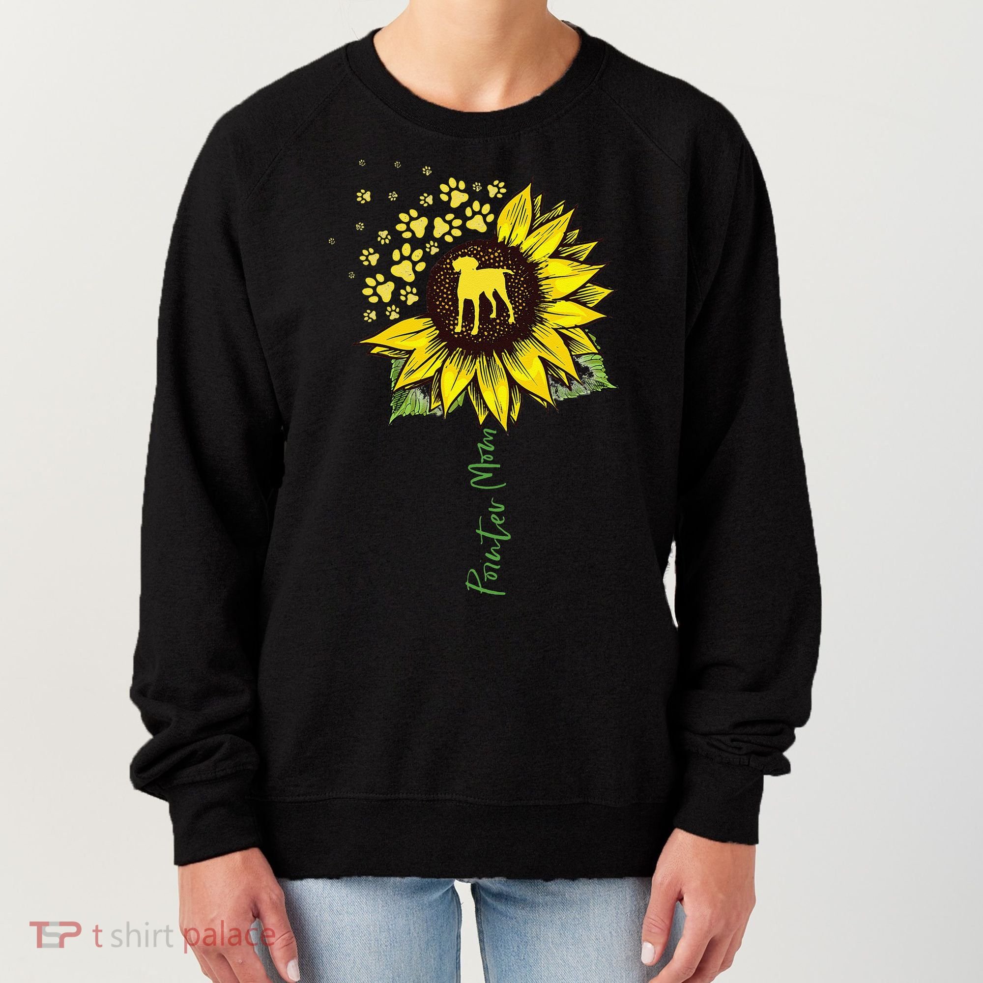 Pointer Mom Sunflower German Shorthaired Pointer Gifts Dog Women's Sweatshirt