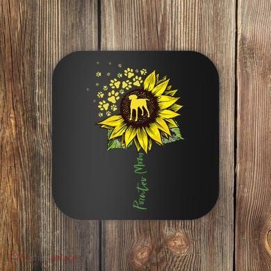 Pointer Mom Sunflower German Shorthaired Pointer Gifts Dog Coaster