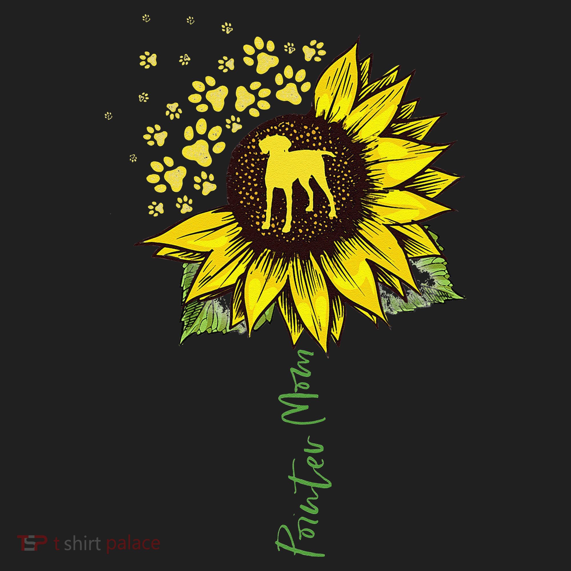 Pointer Mom Sunflower German Shorthaired Pointer Gifts Dog Golf Towel