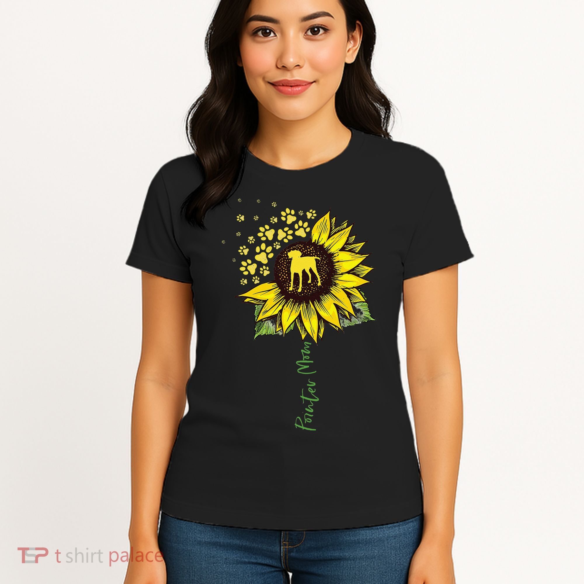 Pointer Mom Sunflower German Shorthaired Pointer Gifts Dog Women's T-Shirt